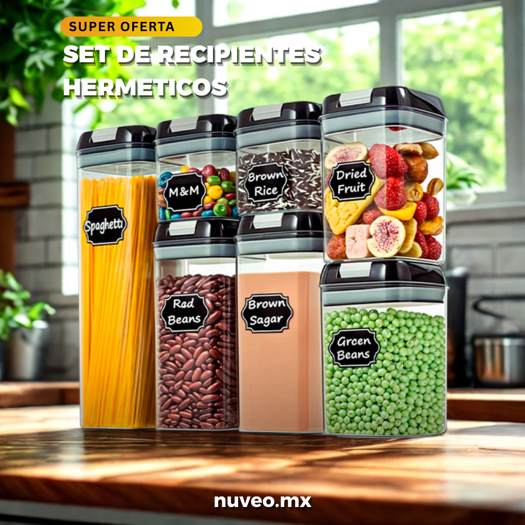 Set Recipientes Herméticos Para Alimentos