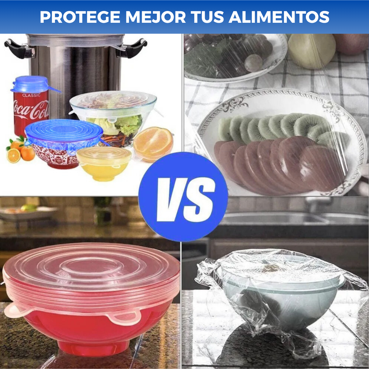 Set de 18 Eco-Tapas de Silicona Reutilizables