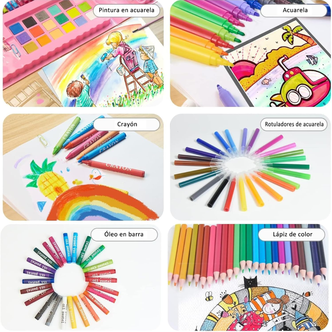 ArtMaster™: Mega Set de Arte de 208 Piezas + Regalo incluido 🎁