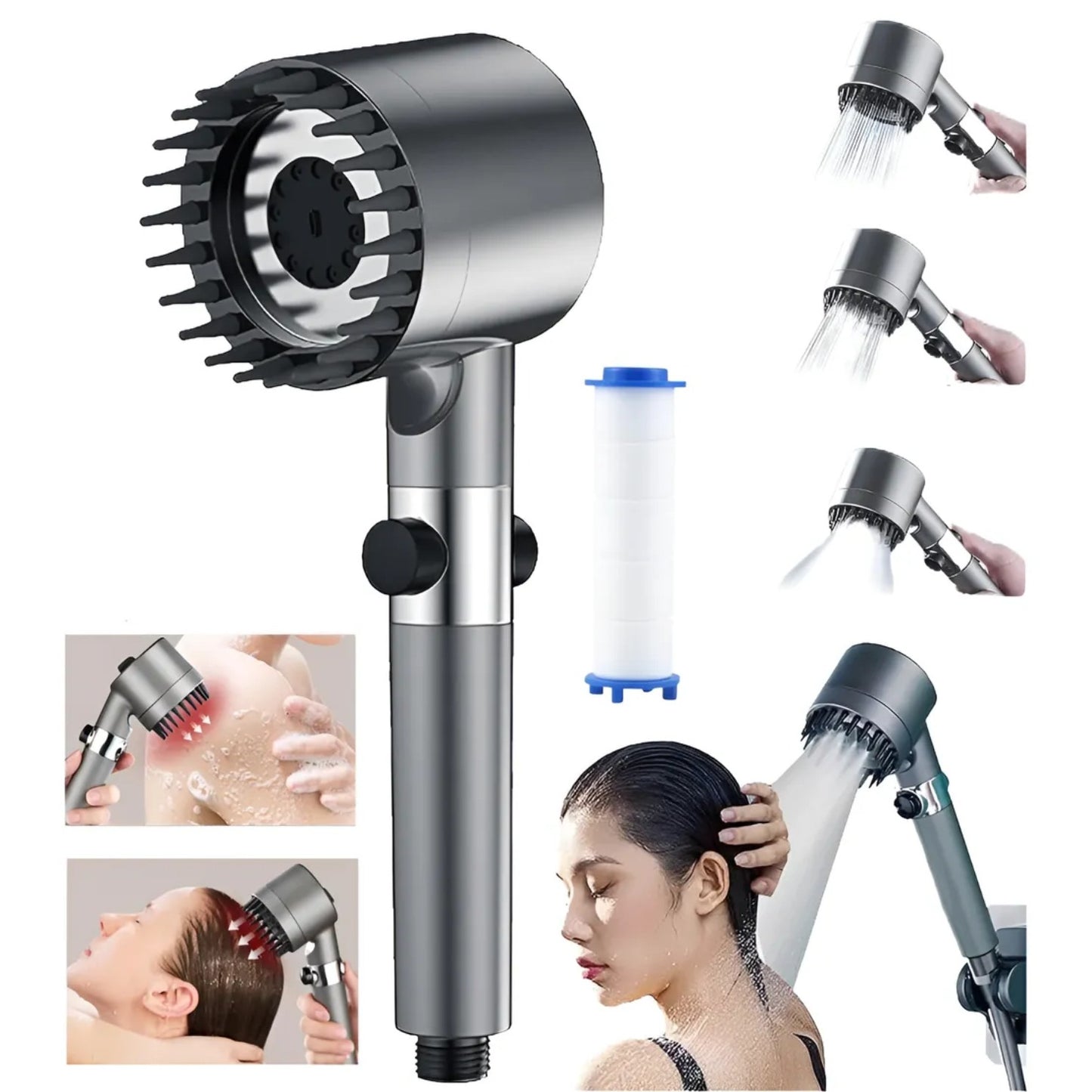 HYDRAZEN® - CABEZAL DE DUCHA MASAJEADORA TIPO SPA