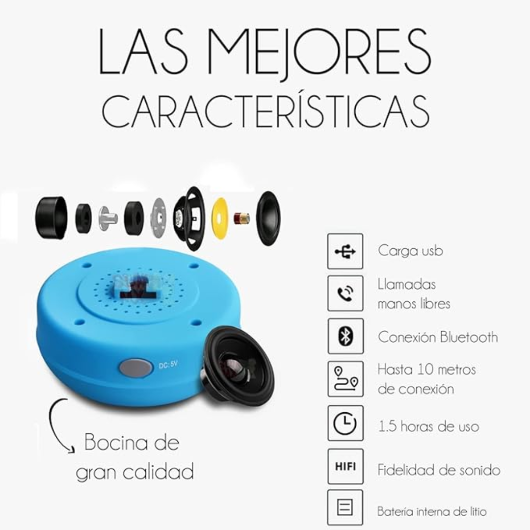Mini Bocina impermeable: Lleva tu música a todos lados