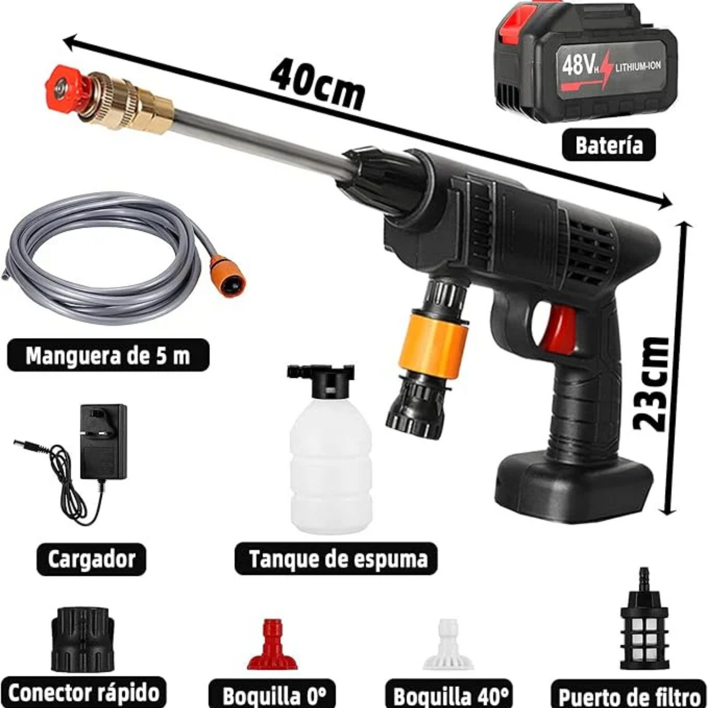Hidrojet®: Hidrolavadora Portátil con 2 Baterias Recargables