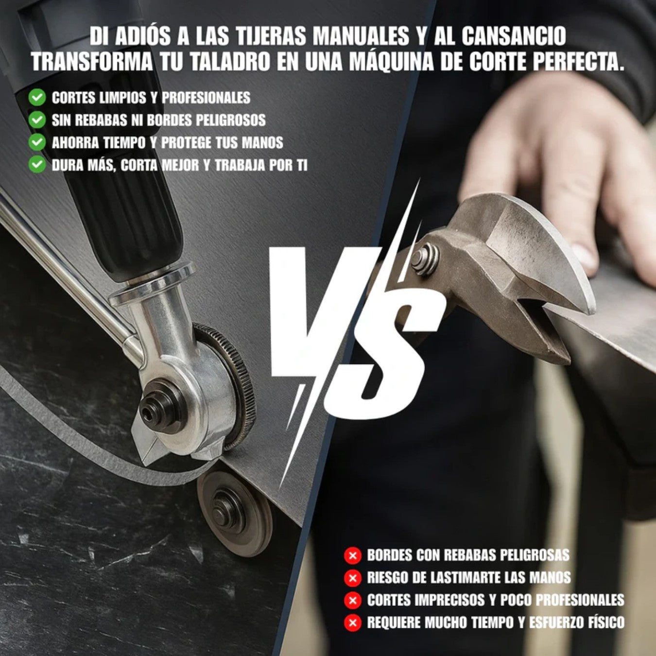 CutDrill™: Cortador De Metal Para Taladro