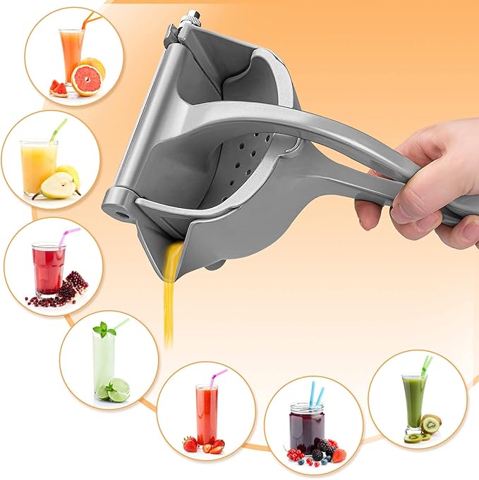 Exprimidor Manual de Frutas Metálico