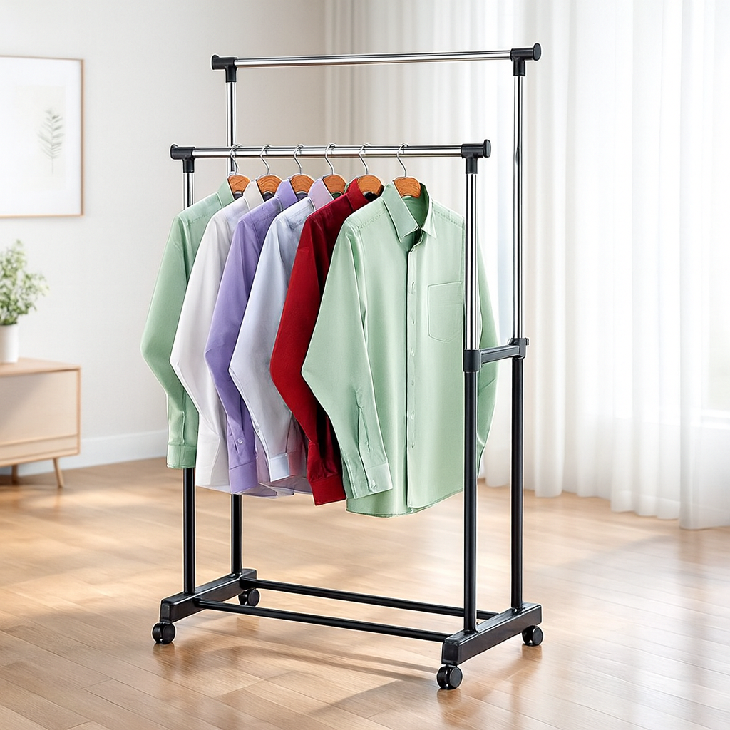 DOBLESMART®: ORGANIZADOR DE ROPA PORTATIL