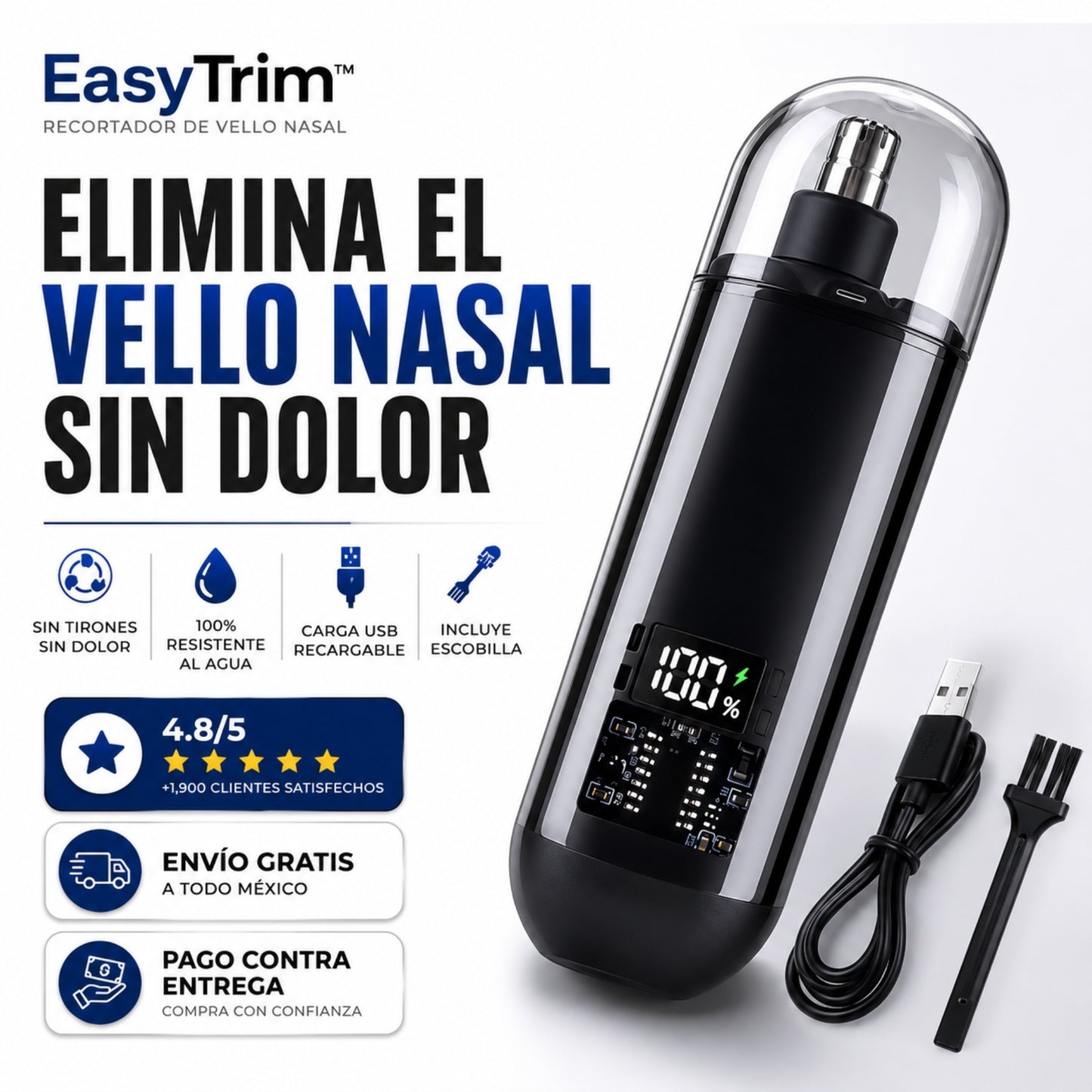 EasyTrim™ | Elimina el Vello Nasal Fácil y Sin Dolor.