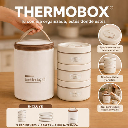 THERMOBOX®: SET DE 3 RECICIPIENTES TERMICOS Y LONCHERA