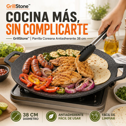 GrillStone™ | Comal Antiadherente de 38 Cm