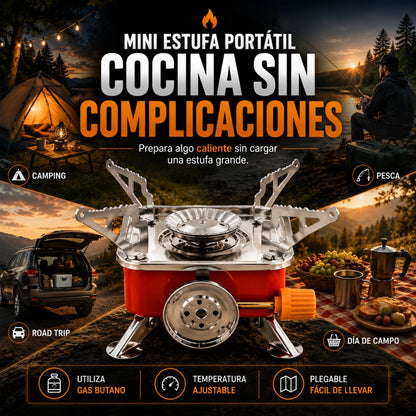 QuickFlame™ | Mini Estufa Portátil de Gas