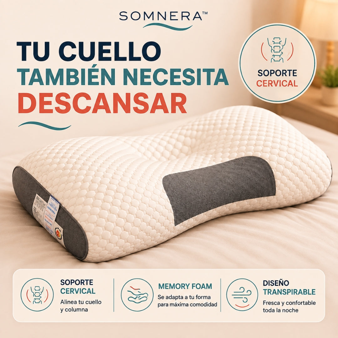 Somnera™ | Almohada Cervical para Descansar Mejor