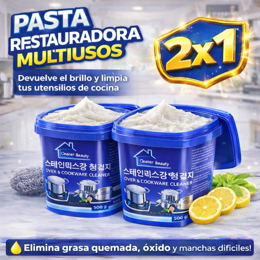BrillaMax™ - Pasta Restauradora Multiusos - Limpia Sarro y Cochambre