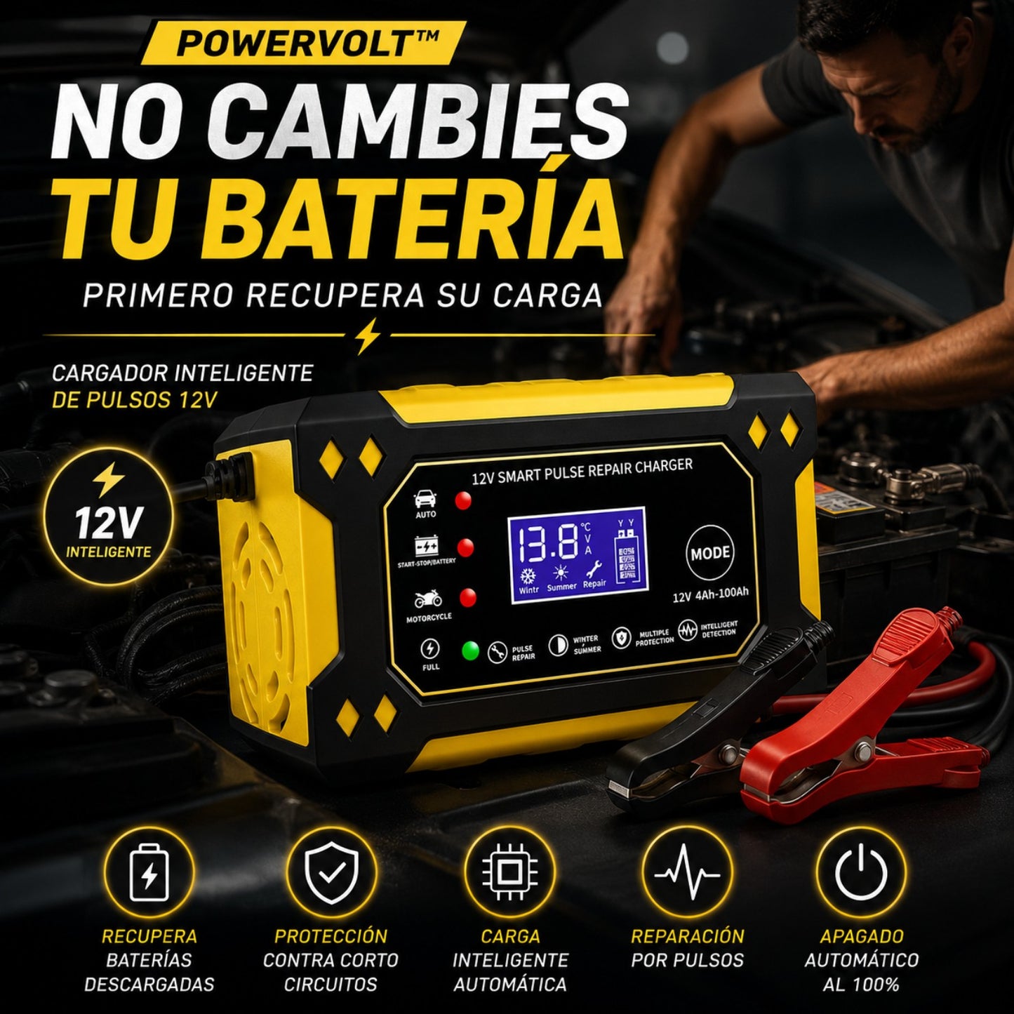 PowerVolt™ 12V | Revive la batería de tu auto