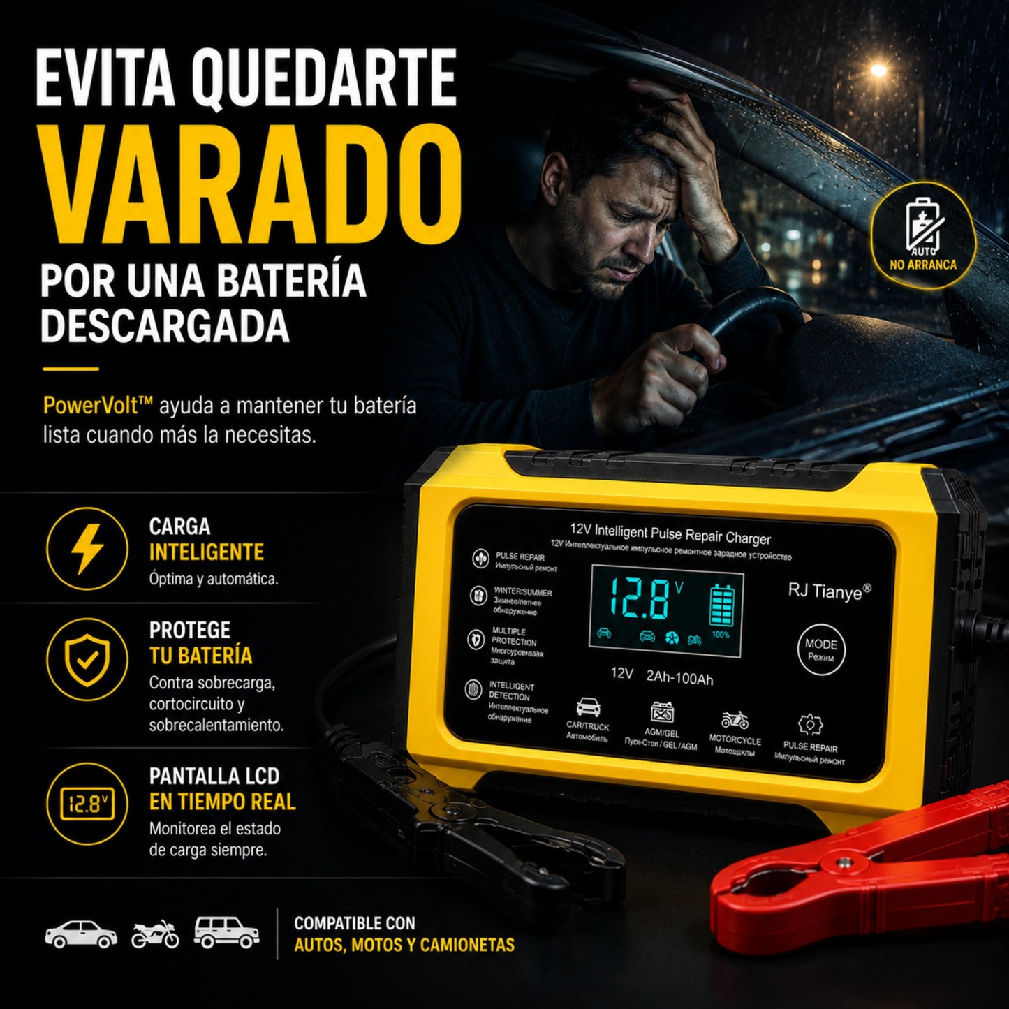 PowerVolt™ 12V | Revive la batería de tu auto