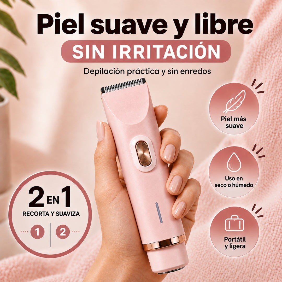 SedaSkin™ | Depiladora Eléctrica 2 en 1 para Zonas Delicadas