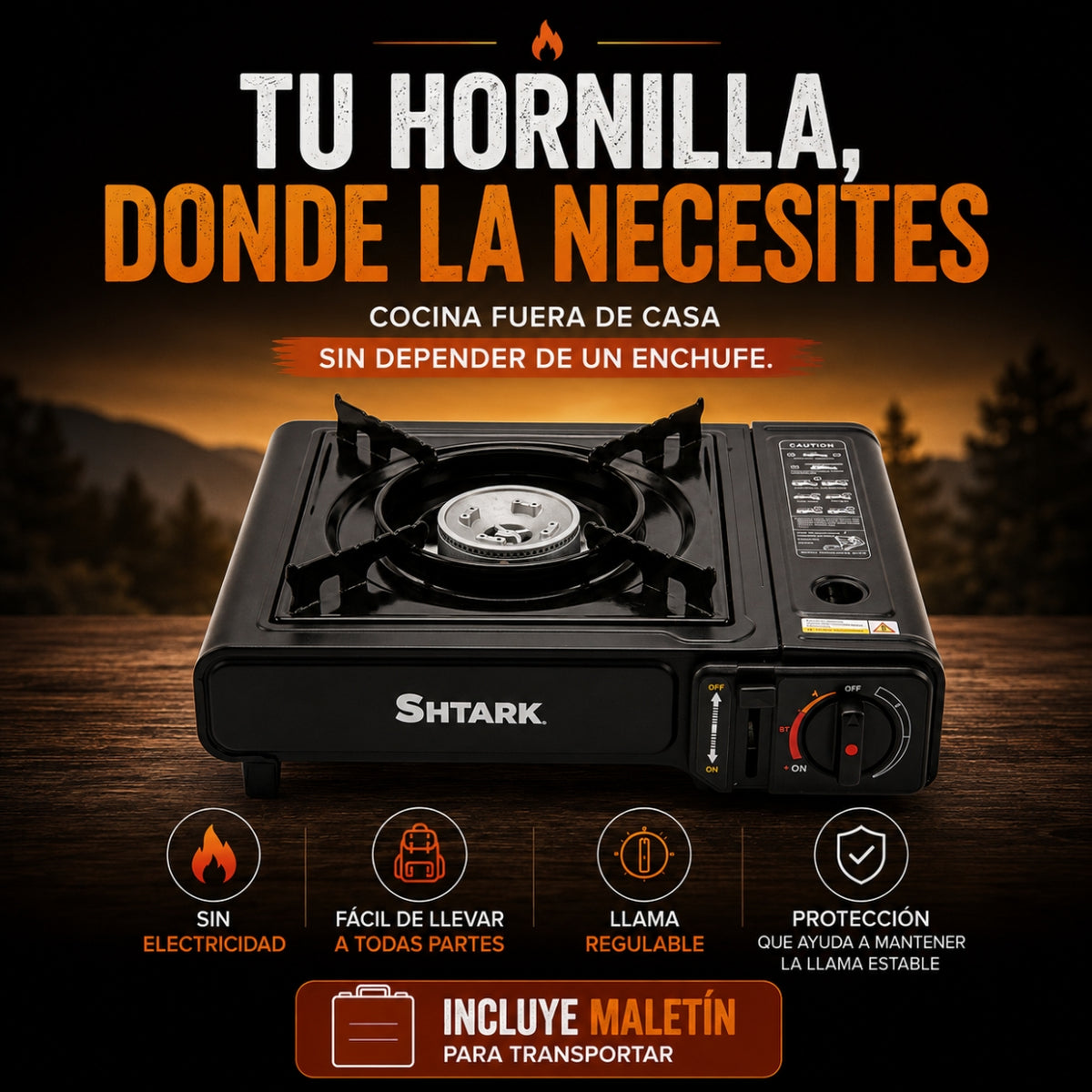 Estufa Portátil a Gas | Cocina Donde la Necesites