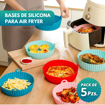 Pack de 5 Canastas De Silicona Para Airfryer