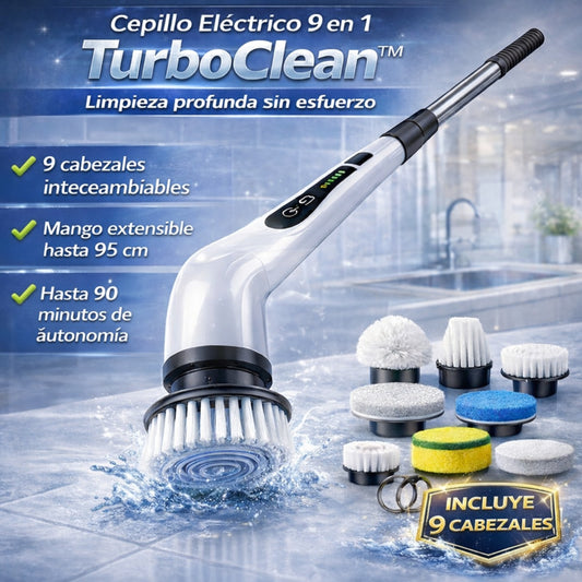 TurboClean™: Cepillo De Limpieza Eléctrico 9 en 1
