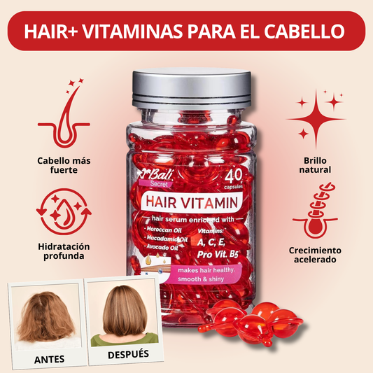 Hair+™: Capsulas con Vitaminas Para el Cabello