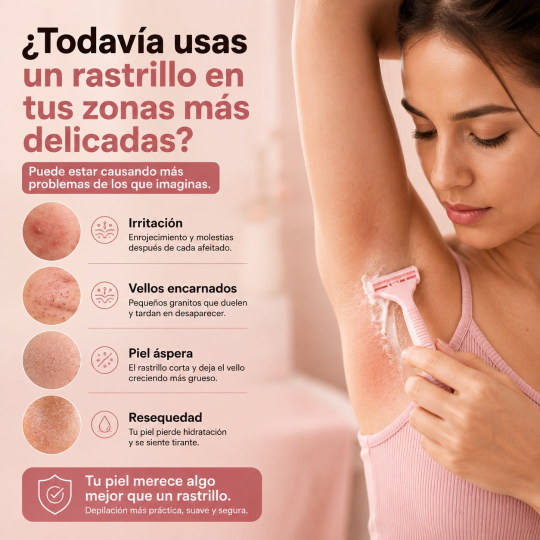 SedaSkin™ | Depiladora Eléctrica 2 en 1 para Zonas Delicadas