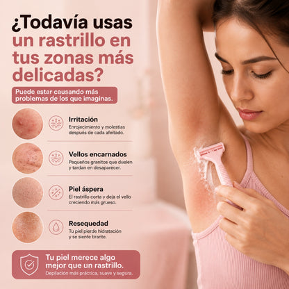 SedaSkin™ | Depiladora Eléctrica 2 en 1 para Zonas Delicadas