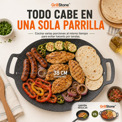 GrillStone™ | Comal Antiadherente de 38 Cm