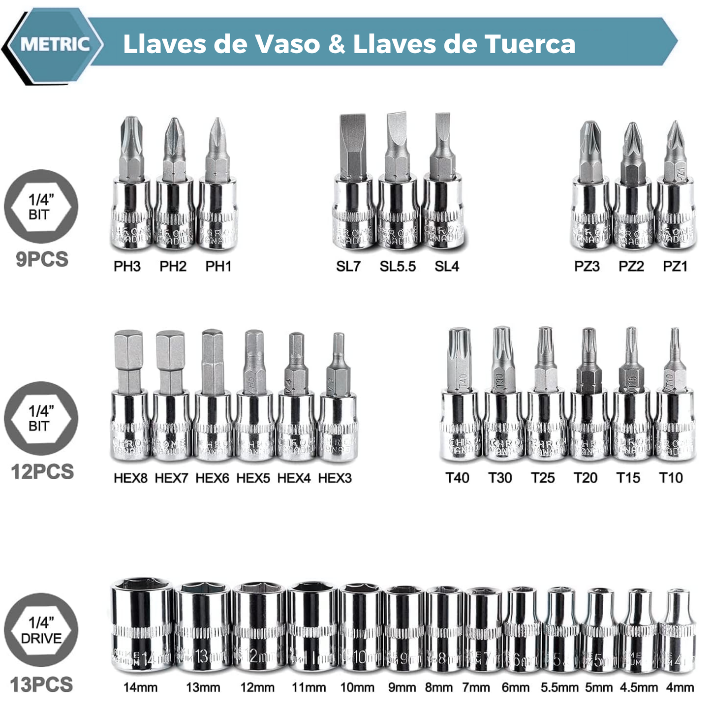 MasterTool™: Kit De Herramientas 46 Piezas