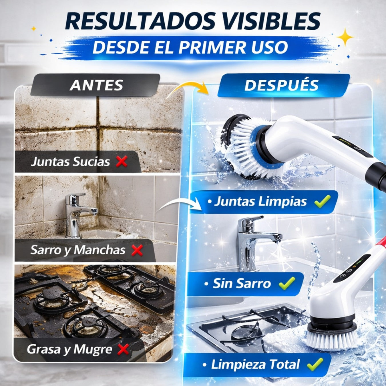TurboClean™: Cepillo De Limpieza Eléctrico 9 en 1