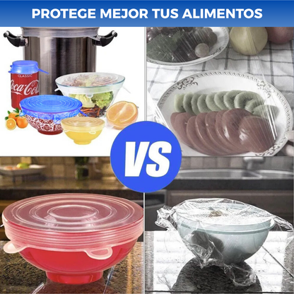 Set de 18 Eco-Tapas de Silicona Reutilizables