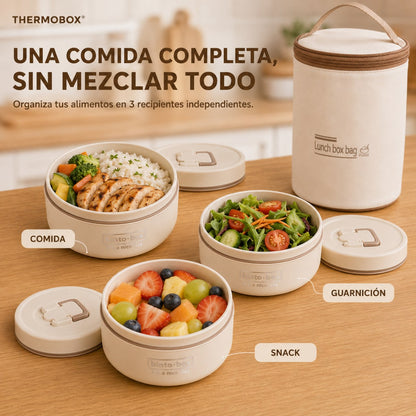 THERMOBOX®: SET DE 3 RECICIPIENTES TERMICOS Y LONCHERA