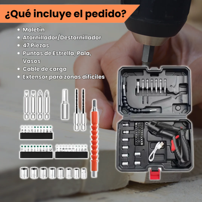 FixterPro™ | Kit Destornillador Automático 47 pzas