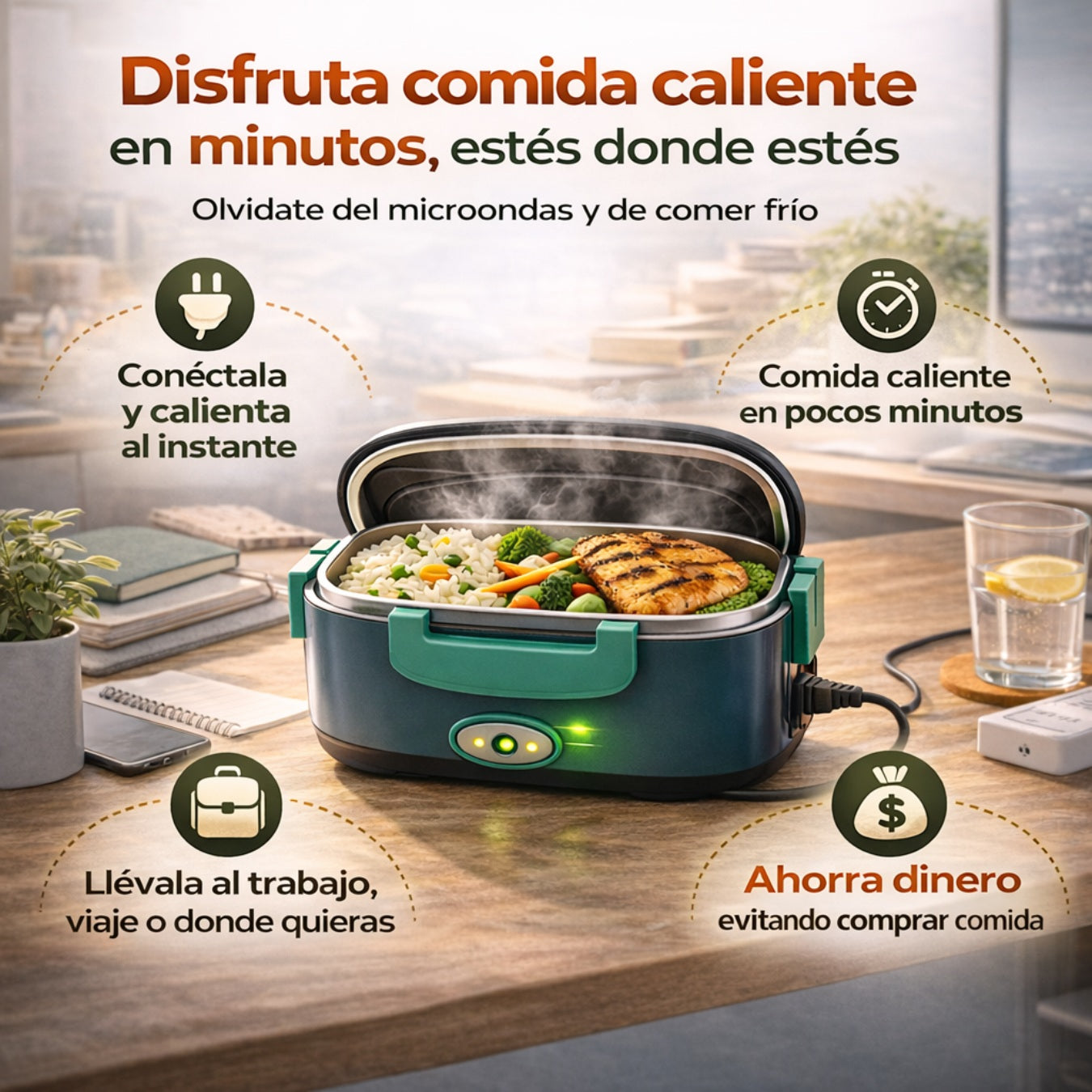 HeatBox™ Lonchera Eléctrica - Tu Comida Siempre Caliente