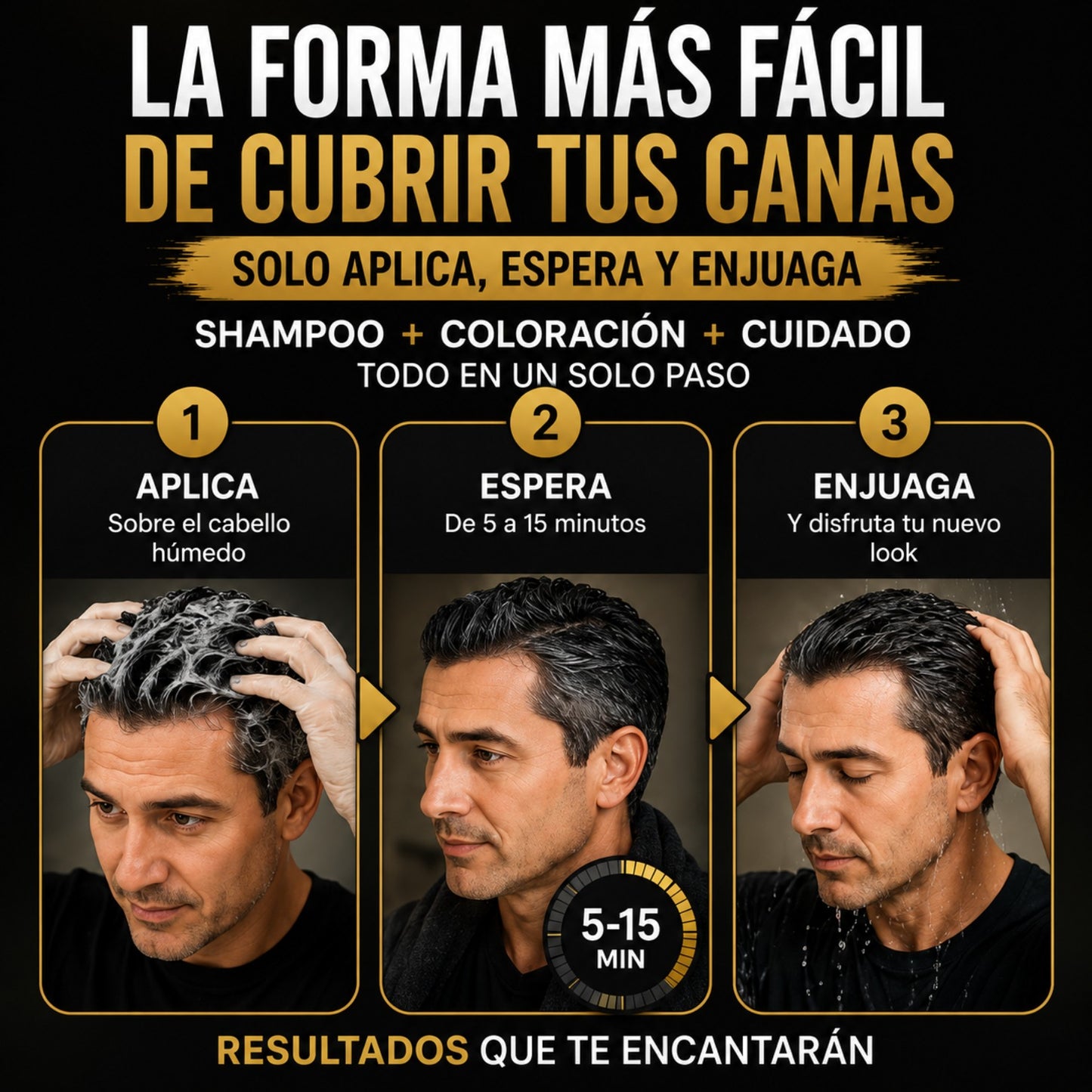 ColorZen™ Shampoo Cubre Canas | Color Negro