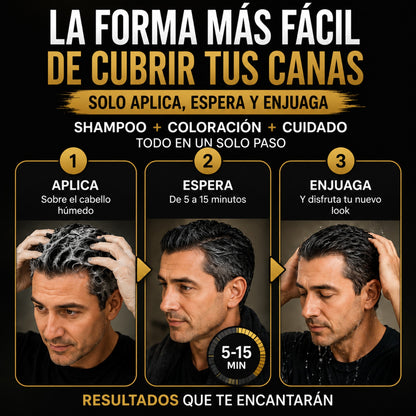 ColorZen™ Shampoo Cubre Canas | Color Negro