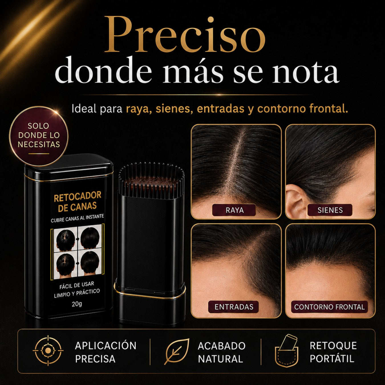 EverTone™: Barra para cubrir canas al instante