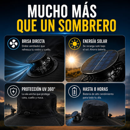 BrisaGo™ Sombrero con Ventilador Impermeable