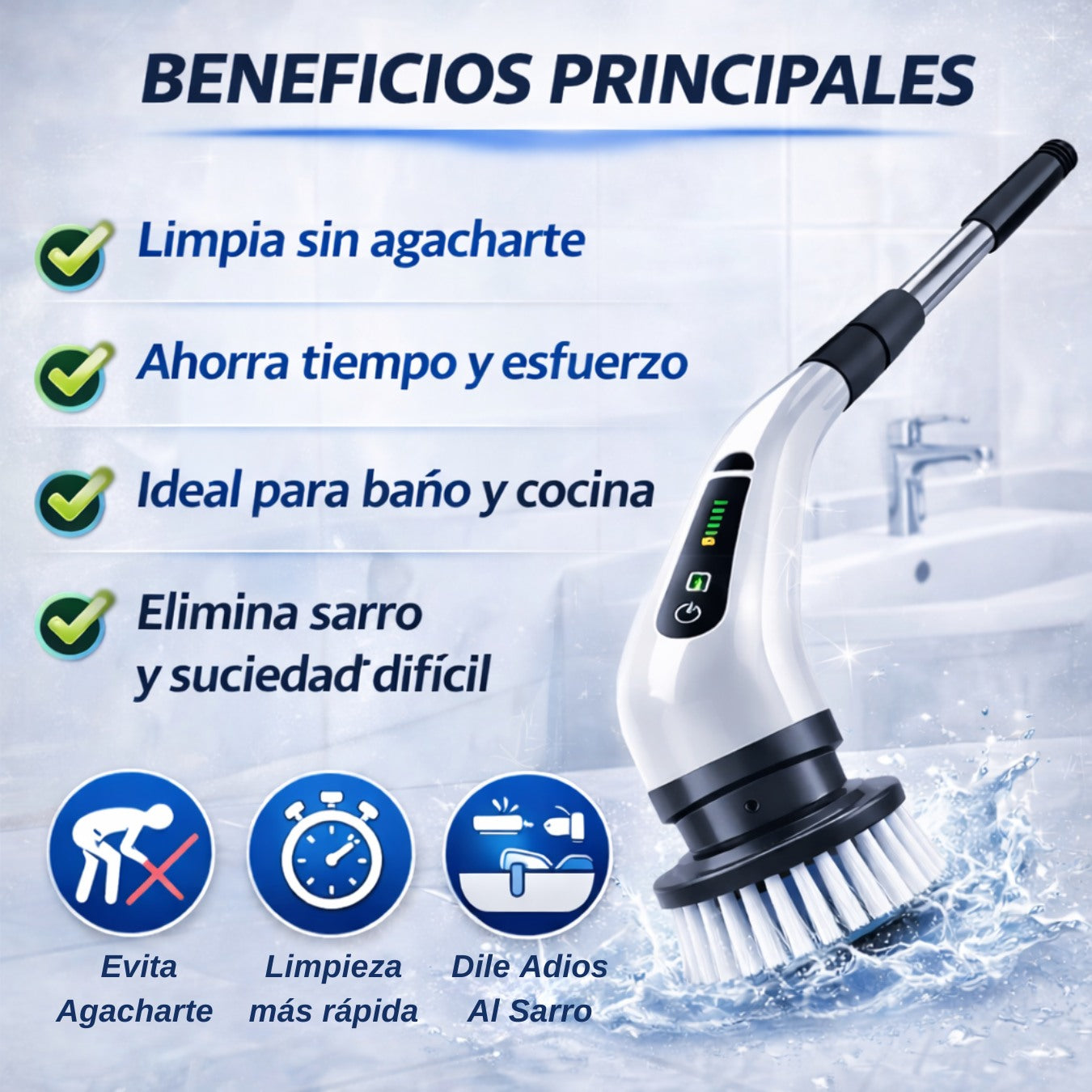 TurboClean™: Cepillo De Limpieza Eléctrico 9 en 1