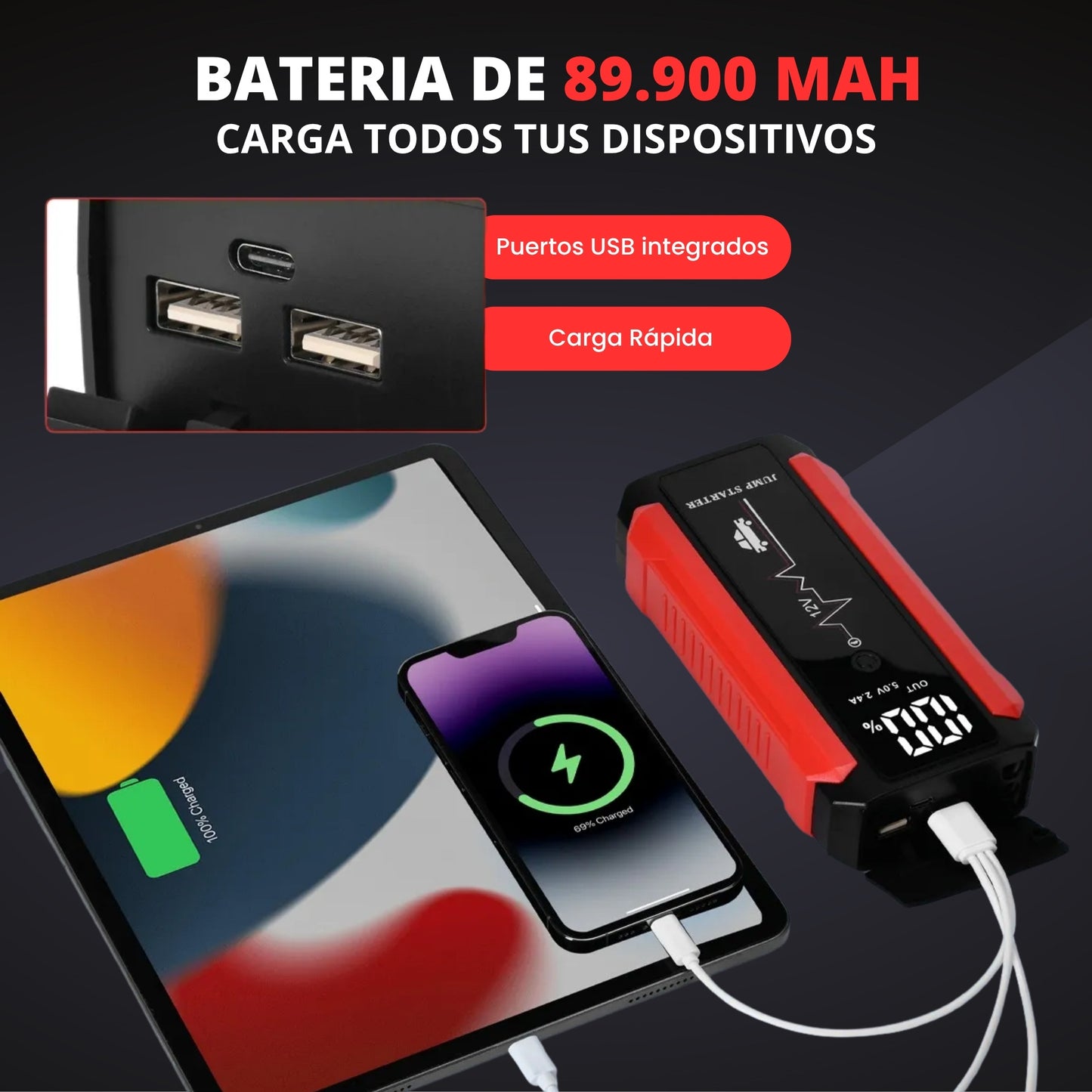 Kit Autorrescate PowerStart™: Arranca tu auto en segundos