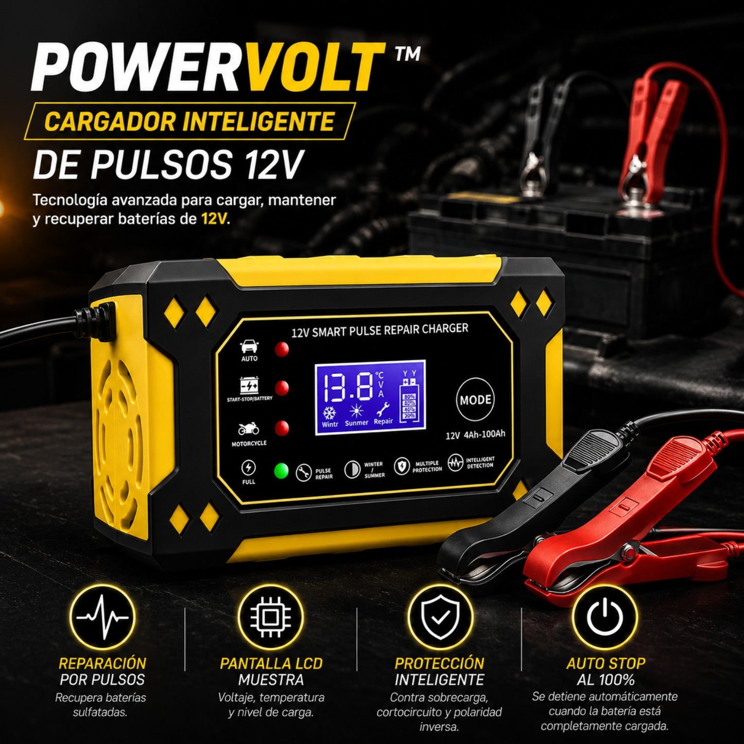 PowerVolt™ 12V | Revive la batería de tu auto