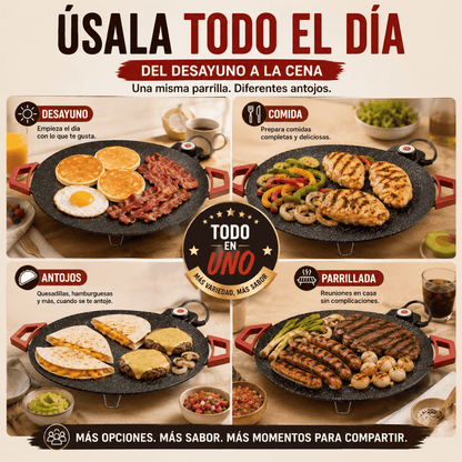 MesaAsada™ | Parrilla Eléctrica Todo en Uno + Libro de Recetas