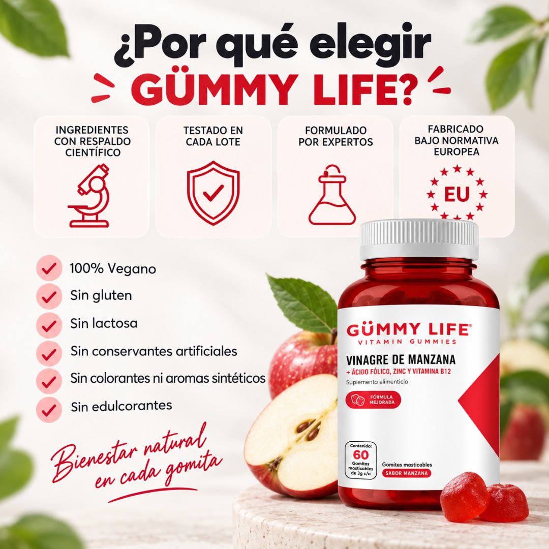 Gomitas Vinagre de Manzana | Apoya tu Digestión y Reduche Hinchazon