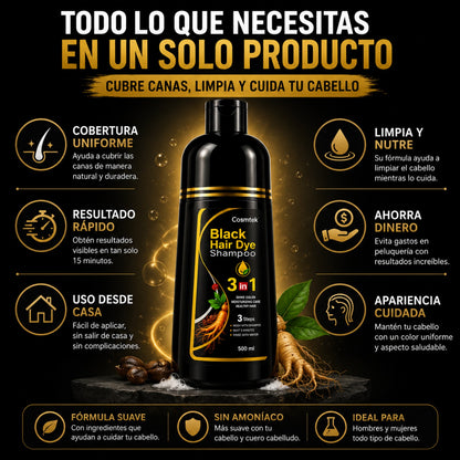 ColorZen™ Shampoo Cubre Canas | Color Negro