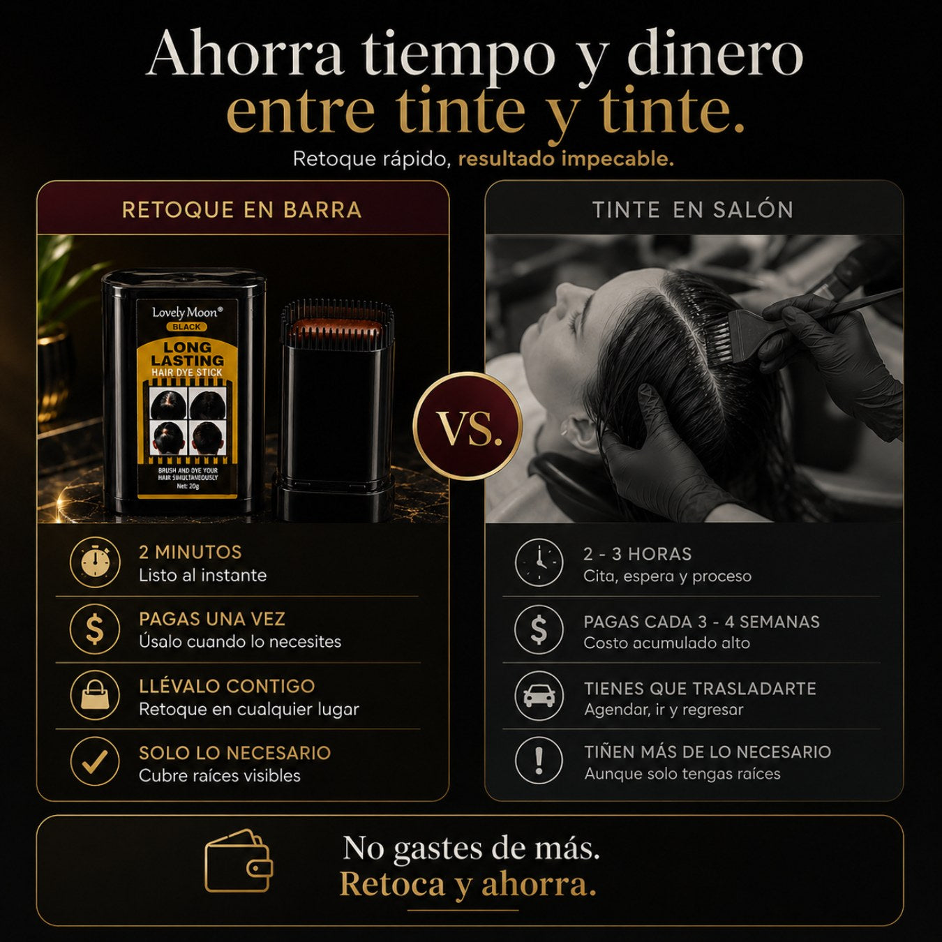 EverTone™: Barra para cubrir canas al instante