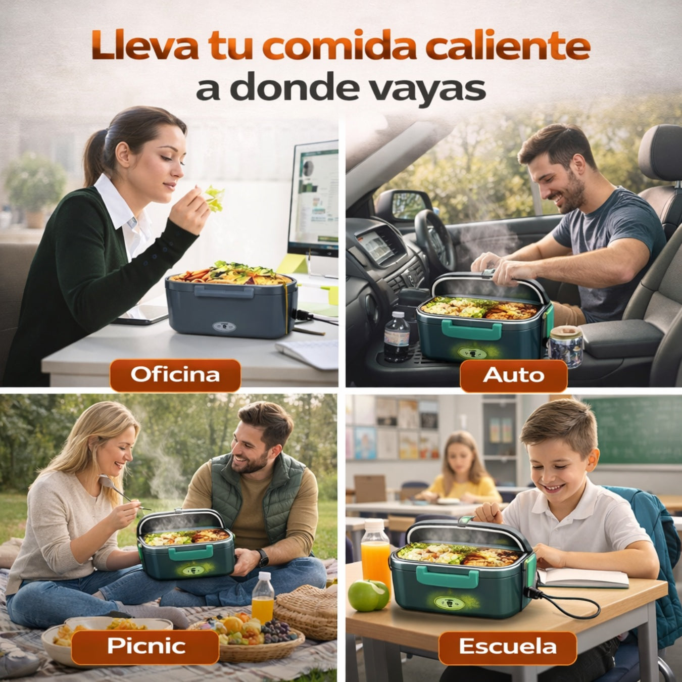 HeatBox™ Lonchera Eléctrica - Tu Comida Siempre Caliente