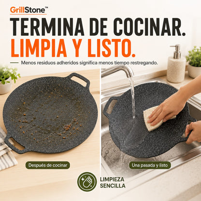 GrillStone™ | Comal Antiadherente de 38 Cm