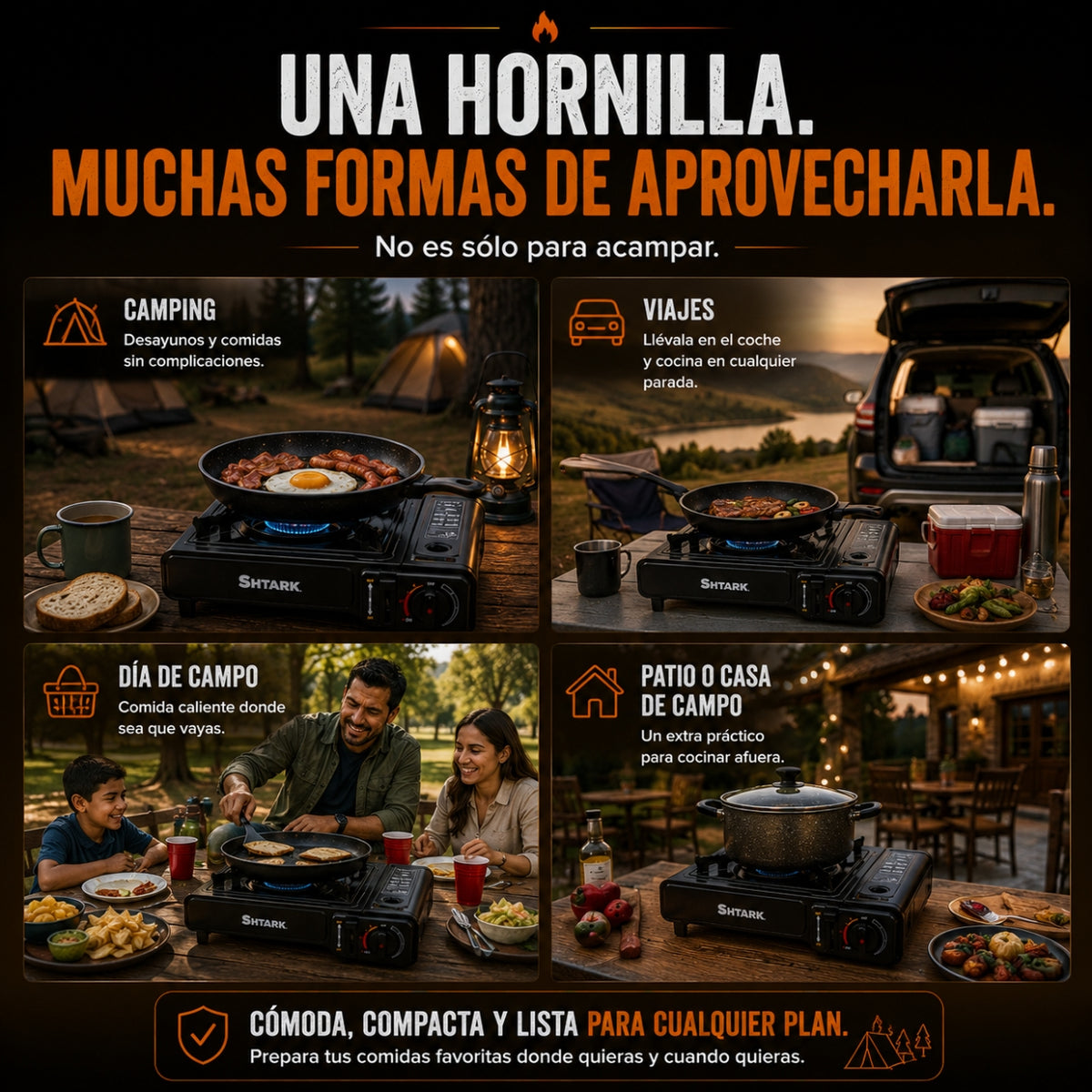 Estufa Portátil a Gas | Cocina Donde la Necesites