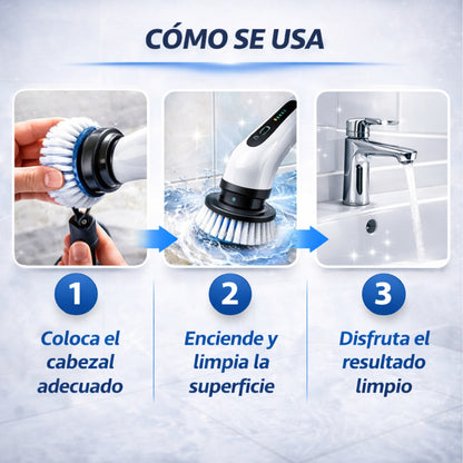 TurboClean™: Cepillo De Limpieza Eléctrico 9 en 1