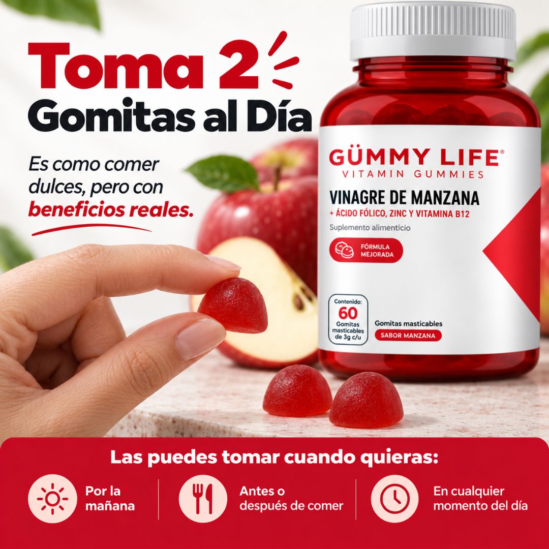 Gomitas Vinagre de Manzana | Apoya tu Digestión y Reduche Hinchazon