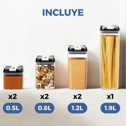 Set Recipientes Herméticos Para Alimentos