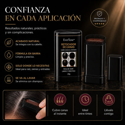 EverTone™: Barra para cubrir canas al instante