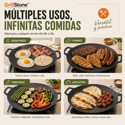 GrillStone™ | Comal Antiadherente de 38 Cm